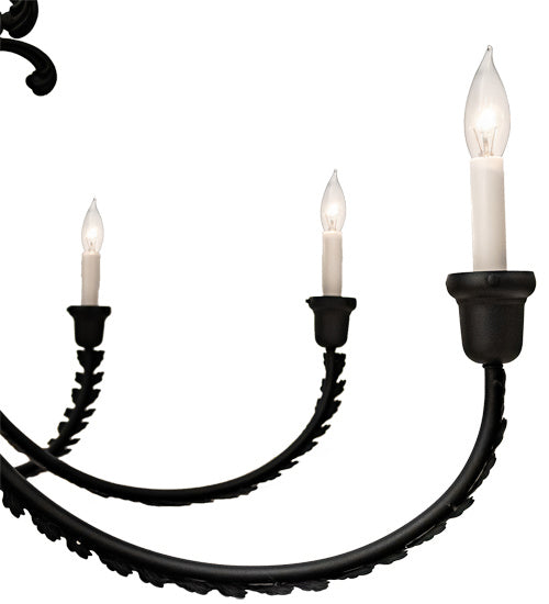Meyda Tiffany 228458 LED Semi-Flushmount, Textured Black