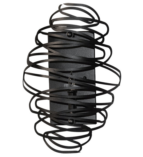 Meyda Tiffany 229531 One Light Wall Sconce, Textured Black