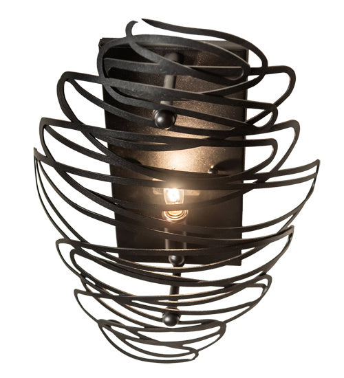 Meyda Tiffany 229531 One Light Wall Sconce, Textured Black