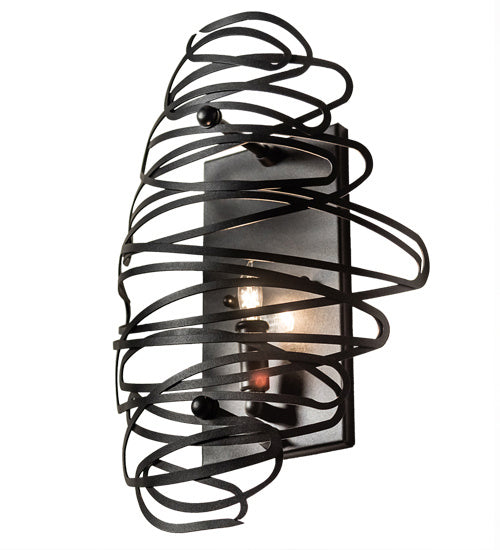 Meyda Tiffany 229531 One Light Wall Sconce, Textured Black