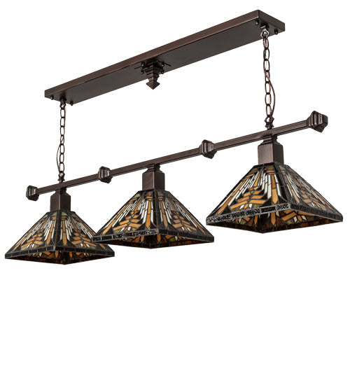 Meyda Tiffany 230064 Three Light Island Pendant, Mahogany Bronze