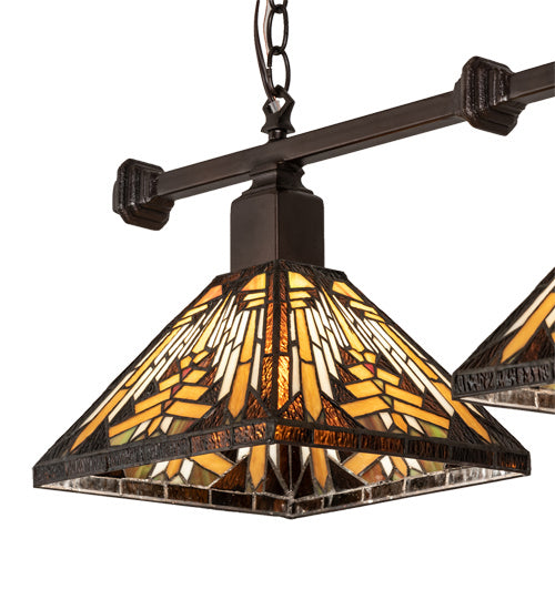 Meyda Tiffany 230064 Three Light Island Pendant, Mahogany Bronze