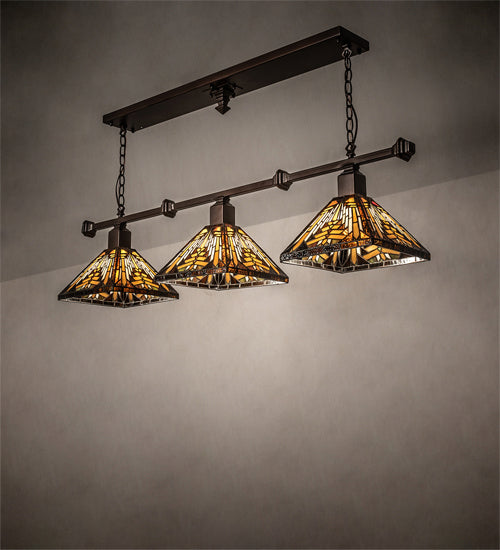 Meyda Tiffany 230064 Three Light Island Pendant, Mahogany Bronze