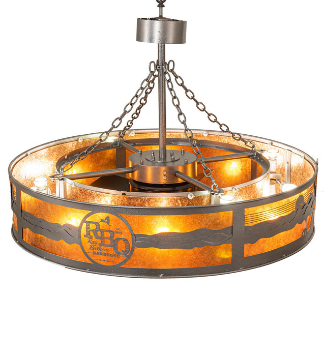 Meyda Tiffany 230382 16 Light Chandel-Air, Natural Iron