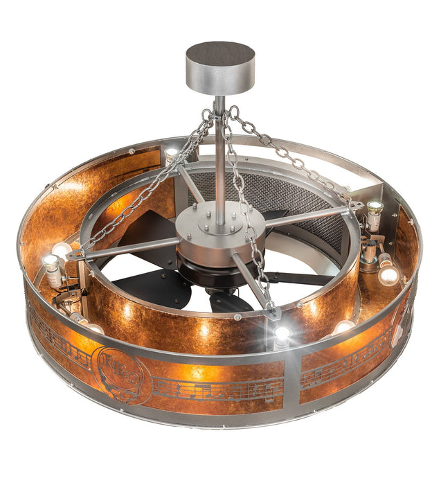 Meyda Tiffany 230404 14 Light Chandel-Air, Natural Iron