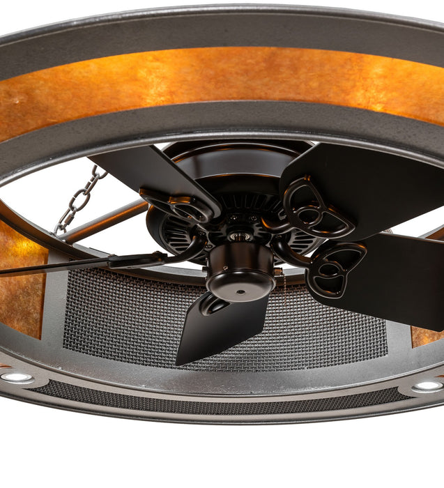 Meyda Tiffany 230404 14 Light Chandel-Air, Natural Iron