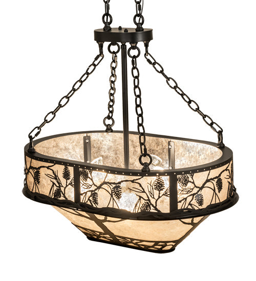 Meyda Tiffany 230600 Eight Light Pendant, Satin Black Wrought Iron