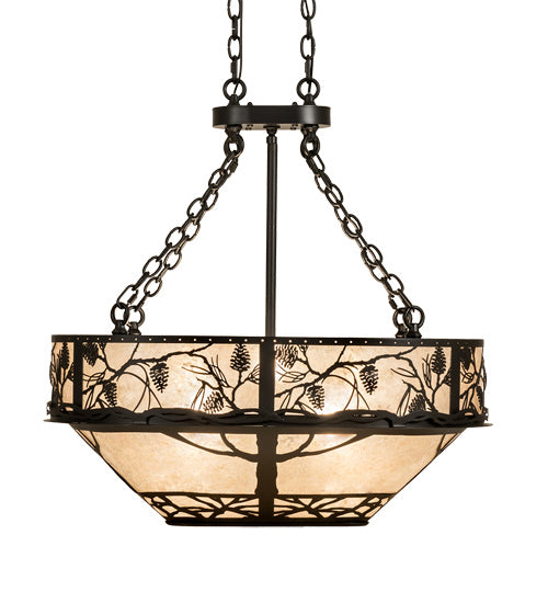 Meyda Tiffany 230600 Eight Light Pendant, Satin Black Wrought Iron