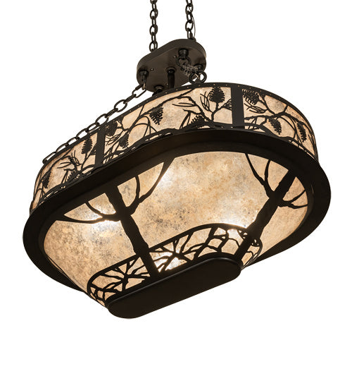 Meyda Tiffany 230600 Eight Light Pendant, Satin Black Wrought Iron