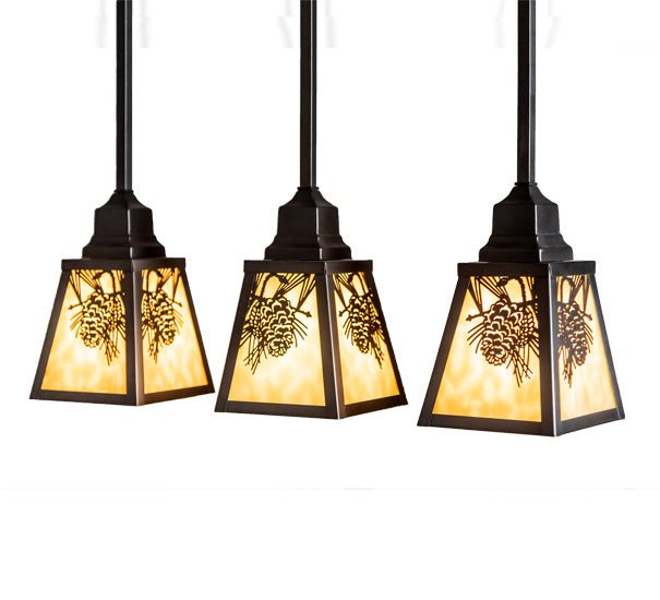Meyda Tiffany 230802 Three Light Pendant, Craftsman Brown,Oil Rubbed Bronze