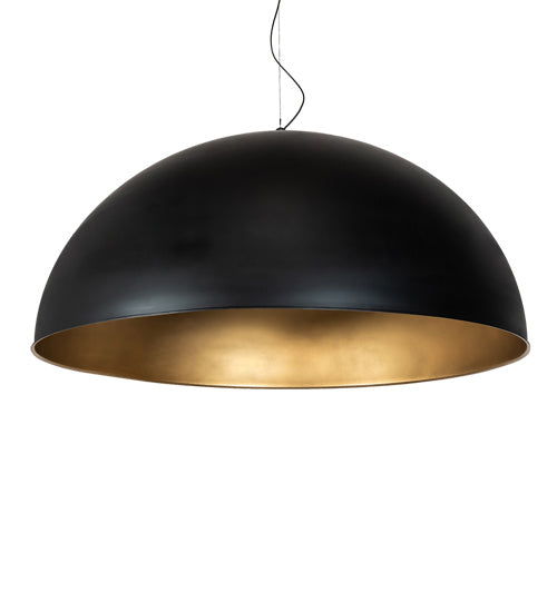 Meyda Tiffany 230965 LED Pendant, Matte Black Exterior/Gold Interior