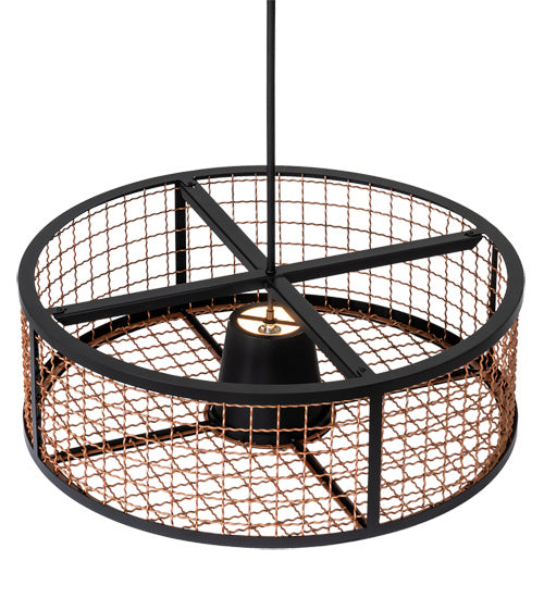 Meyda Tiffany 230966 LED Pendant, Flat Black, Metallic Bronze, And Gold Metallic