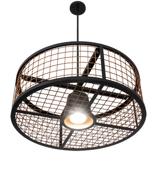 Meyda Tiffany 230966 LED Pendant, Flat Black, Metallic Bronze, And Gold Metallic
