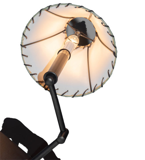 Meyda Tiffany 231175 One Light Swing Arm Wall Sconce, Mahogany Bronze