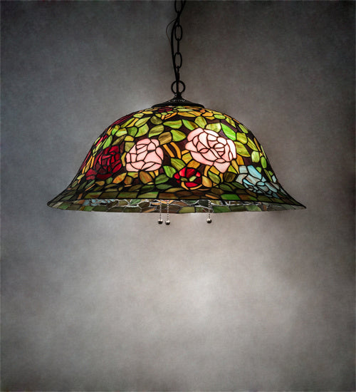 Meyda Tiffany 232210 Three Light Pendant, Mahogany Bronze