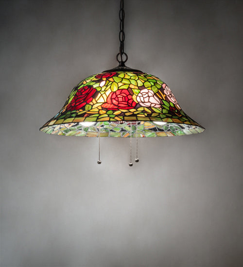 Meyda Tiffany 232777 Three Light Pendant, Mahogany Bronze