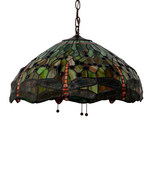 Meyda Tiffany 232780 Three Light Pendant, Mahogany Bronze