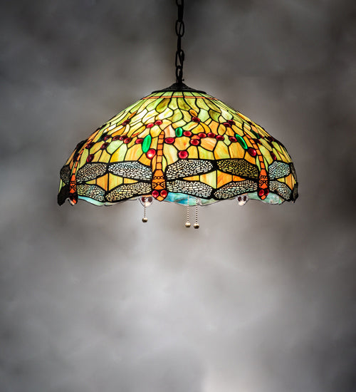 Meyda Tiffany 232780 Three Light Pendant, Mahogany Bronze