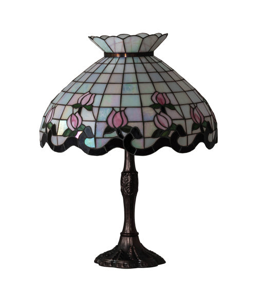 Meyda Tiffany 232791 Three Light Table Lamp, Mahogany Bronze