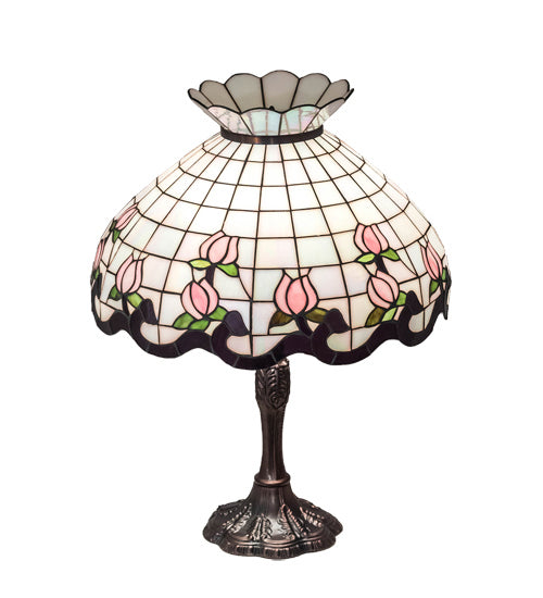 Meyda Tiffany 232791 Three Light Table Lamp, Mahogany Bronze