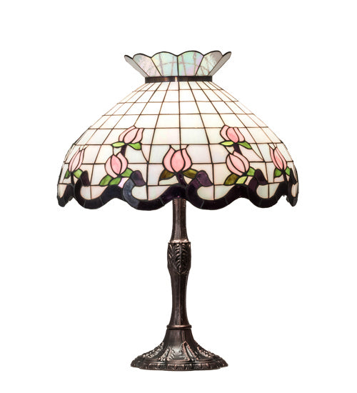Meyda Tiffany 232791 Three Light Table Lamp, Mahogany Bronze
