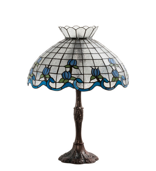 Meyda Tiffany 232793 Three Light Table Lamp, Mahogany Bronze