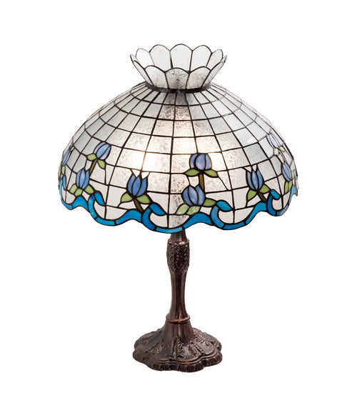 Meyda Tiffany 232793 Three Light Table Lamp, Mahogany Bronze