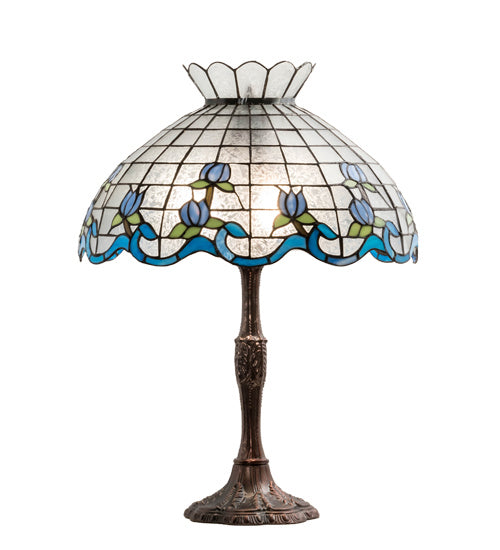 Meyda Tiffany 232793 Three Light Table Lamp, Mahogany Bronze