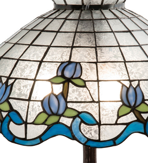Meyda Tiffany 232793 Three Light Table Lamp, Mahogany Bronze