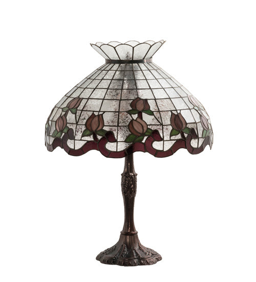 Meyda Tiffany 232794 Three Light Table Lamp, Mahogany Bronze
