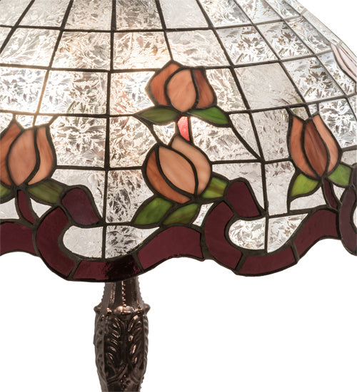 Meyda Tiffany 232794 Three Light Table Lamp, Mahogany Bronze