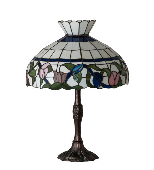 Meyda Tiffany 232796 Three Light Table Lamp, Mahogany Bronze