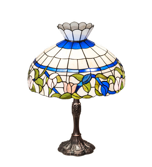 Meyda Tiffany 232796 Three Light Table Lamp, Mahogany Bronze