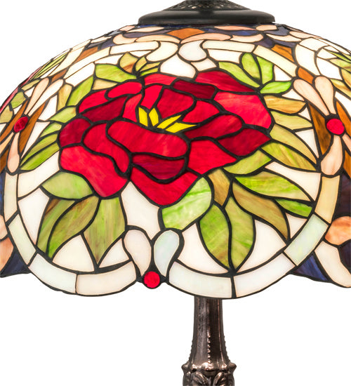 Meyda Tiffany 232798 Three Light Table Lamp, Mahogany Bronze