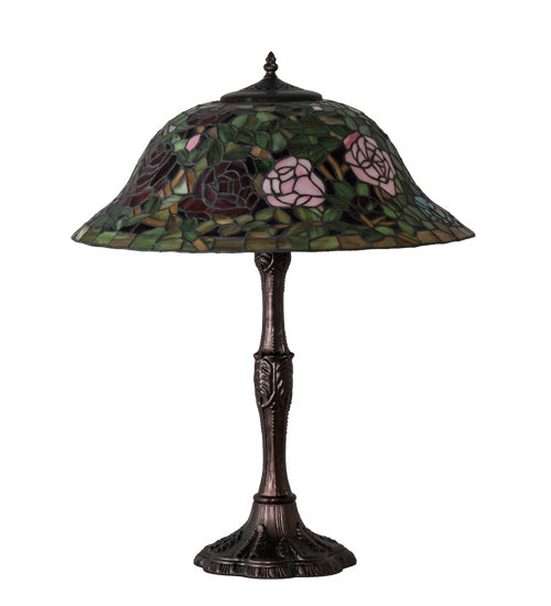 Meyda Tiffany 232799 Three Light Table Lamp, Mahogany Bronze