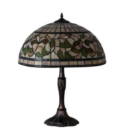 Meyda Tiffany 232800 Three Light Table Lamp, Mahogany Bronze