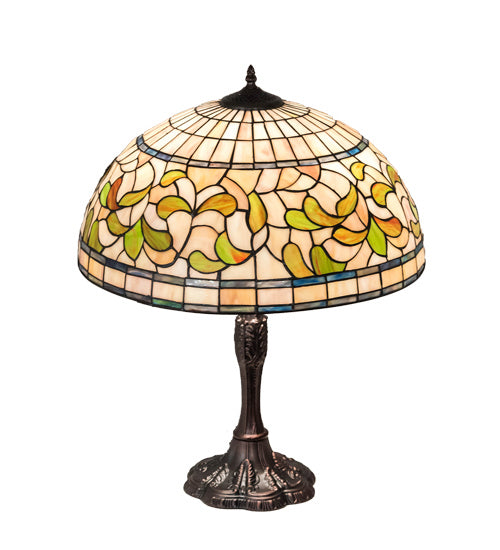 Meyda Tiffany 232800 Three Light Table Lamp, Mahogany Bronze