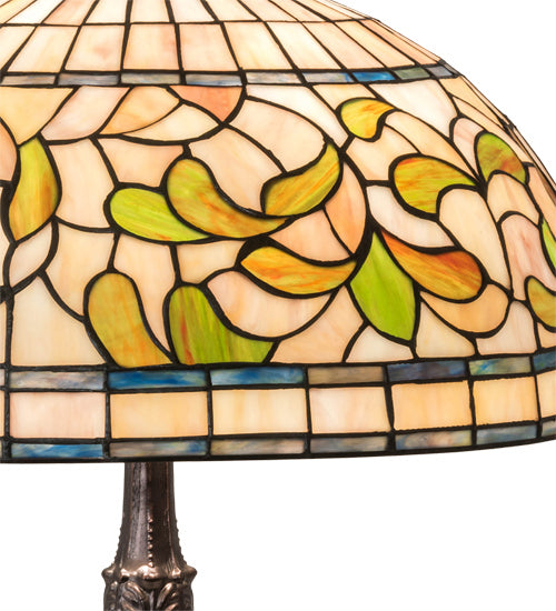 Meyda Tiffany 232800 Three Light Table Lamp, Mahogany Bronze