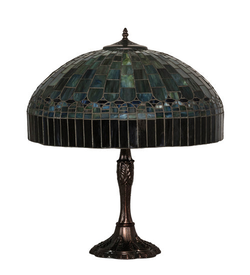 Meyda Tiffany 232801 Three Light Table Lamp, Mahogany Bronze