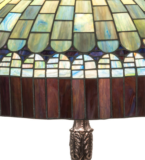 Meyda Tiffany 232801 Three Light Table Lamp, Mahogany Bronze