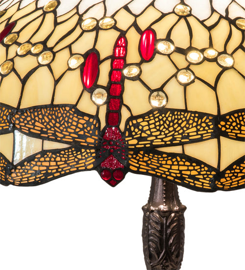 Meyda Tiffany 232803 Three Light Table Lamp, Mahogany Bronze