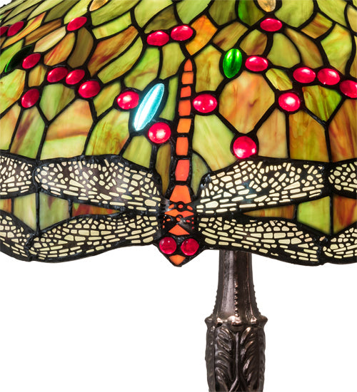 Meyda Tiffany 232805 Three Light Table Lamp, Mahogany Bronze