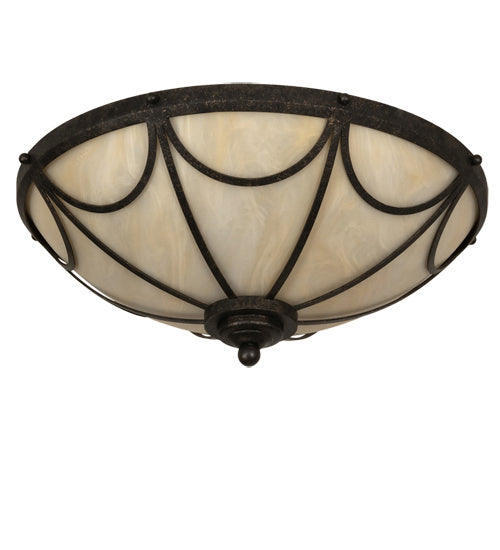 Meyda Tiffany 232898 LED Flushmount, Golden Bronze