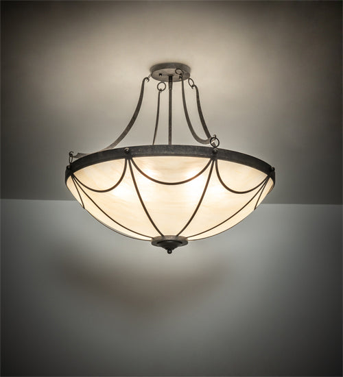 Meyda Tiffany 232899 Six Light Pendant, Golden Bronze