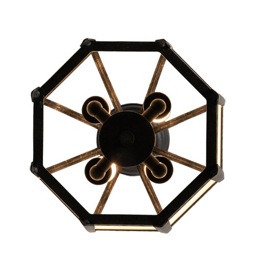 Meyda Tiffany 232903 Four Light Pendant, Golden Bronze