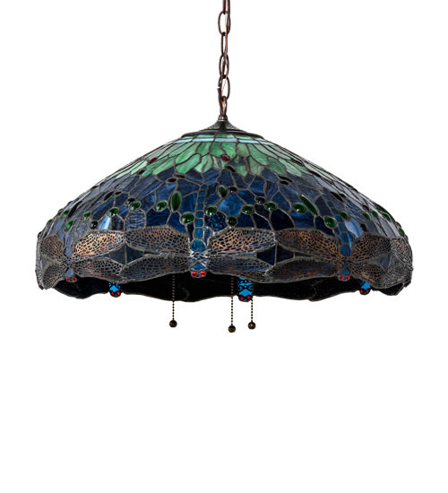 Meyda Tiffany 26214 Three Light Pendant, Mahogany Bronze