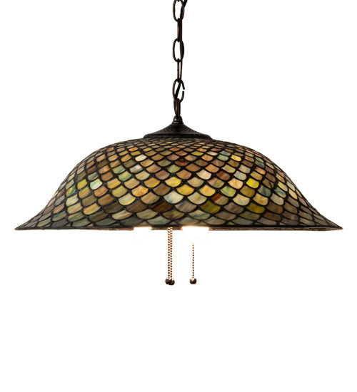 Meyda Tiffany 36856 Three Light Pendant, Mahogany Bronze