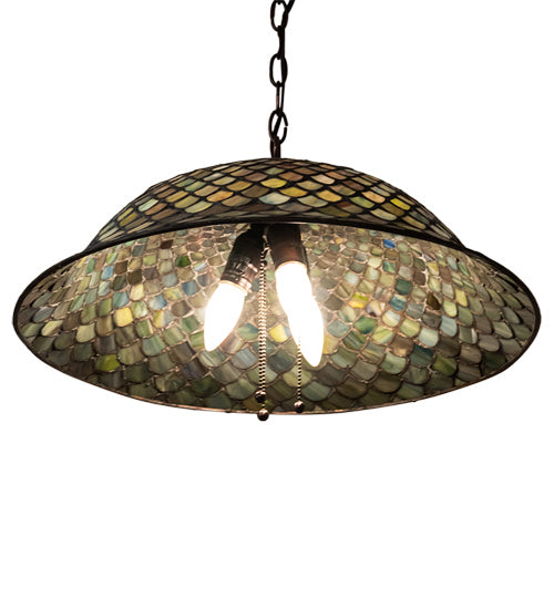 Meyda Tiffany 36856 Three Light Pendant, Mahogany Bronze