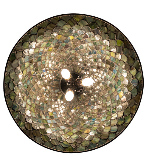 Meyda Tiffany 36856 Three Light Pendant, Mahogany Bronze
