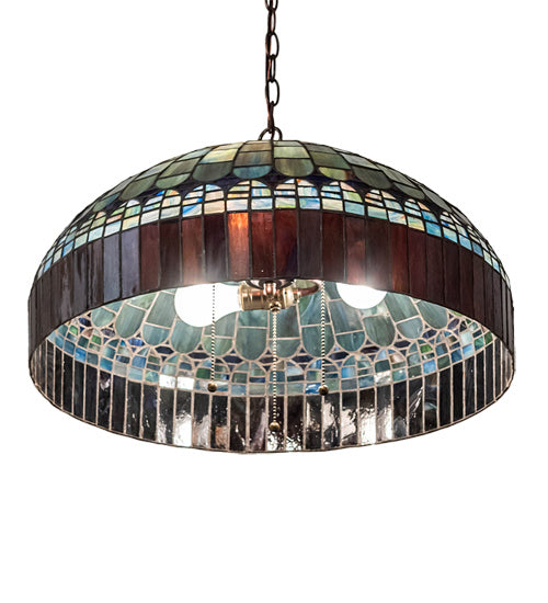 Meyda Tiffany 68656 Three Light Pendant, Mahogany Bronze